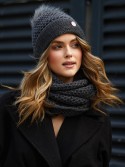 Damen-Winterset mit durchbrochenem Muster, Graphit C42 – Online-Shop – Boutique